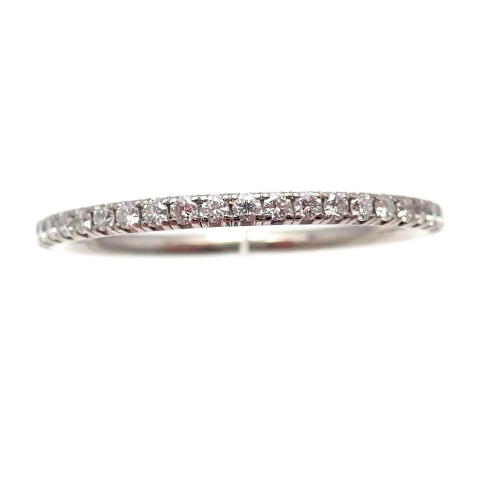 Authentic De Beers 18k White Gold 0.37ctw Diamond Aura Band Ring Sz 7.5​